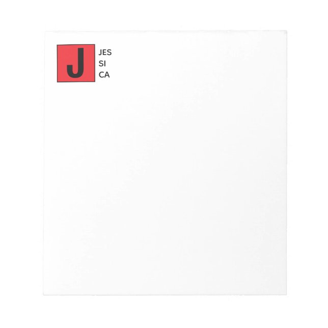 Modern Elegant Enkel Professionell Monogram Anteckningsblock (Framsida)