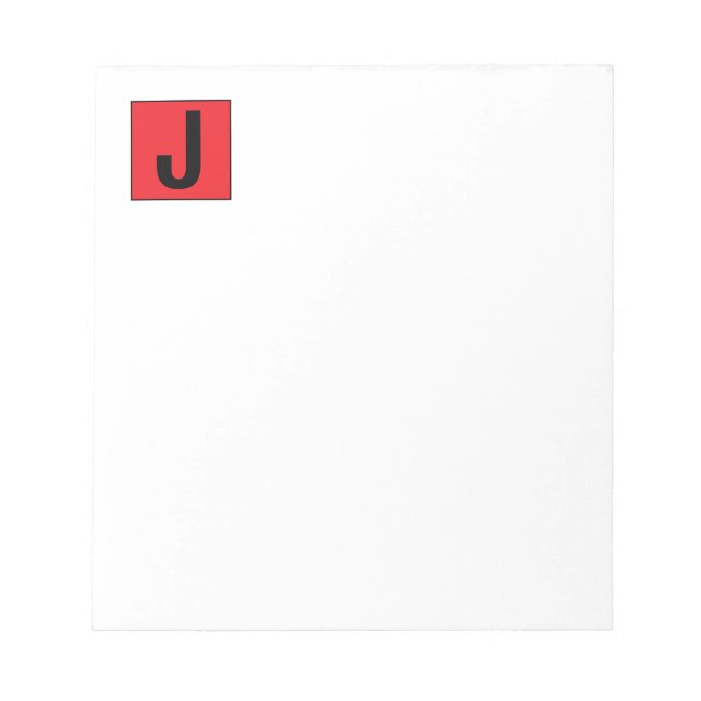 Modern Elegant Enkel Professionell Monogram Anteckningsblock (Framsida)