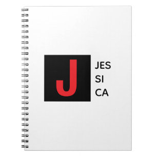 Modern Elegant Enkel Professionell Monogram Anteckningsbok