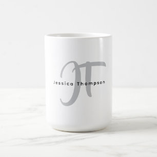 Modern Elegant Enkel Professionell Monogram Kaffemugg