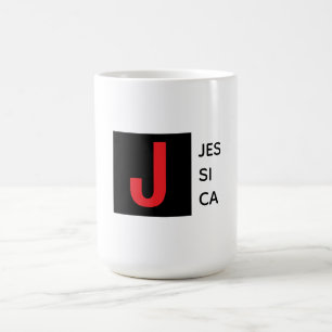 Modern Elegant Enkel Professionell Monogram Kaffemugg