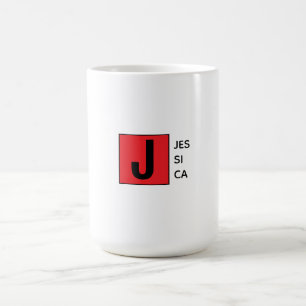 Modern Elegant Enkel Professionell Monogram Kaffemugg