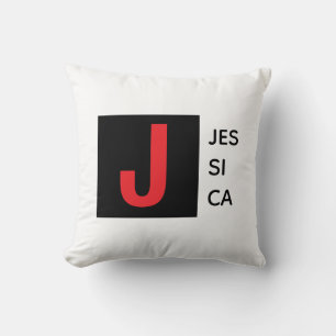 Modern Elegant Enkel Professionell Monogram Kudde
