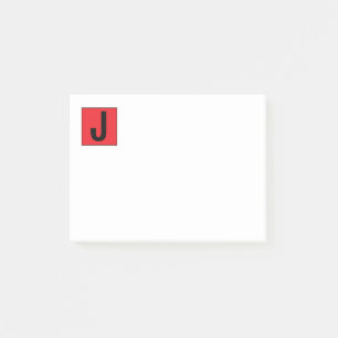 Modern Elegant Enkel Professionell Monogram Post-it Block
