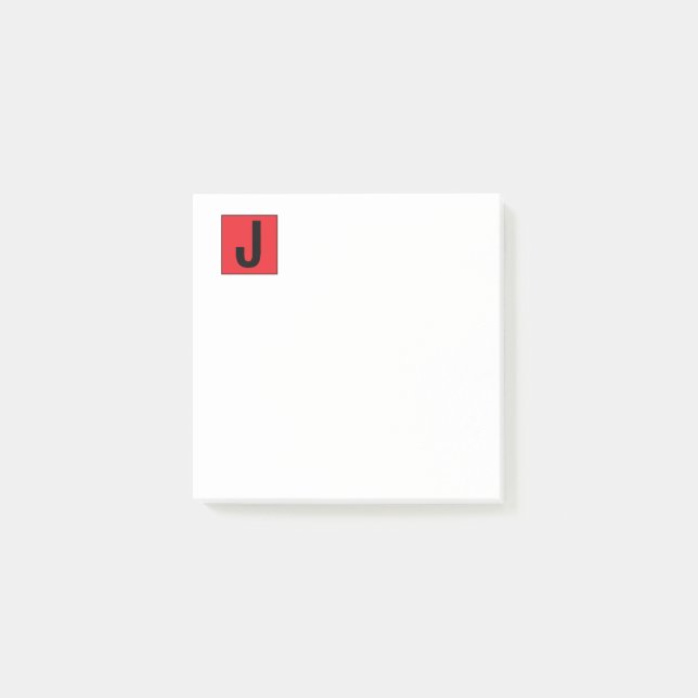 Modern Elegant Enkel Professionell Monogram Post-it Block (Framsida)