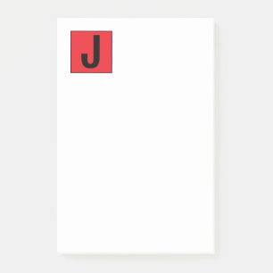 Modern Elegant Enkel Professionell Monogram Post-it Block