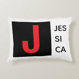Modern Elegant Enkel Professionell Monogram Prydnadskudde