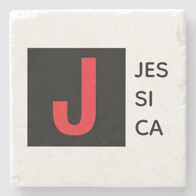 Modern Elegant Enkel Professionell Monogram Stenunderlägg (Framsidan)