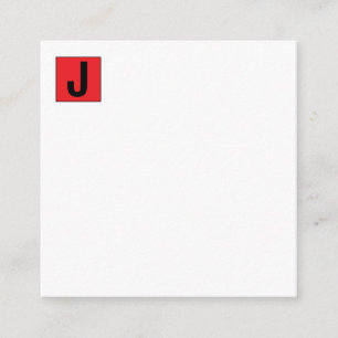Modern Elegant Enkel Professionell Monogram Tilläggskort