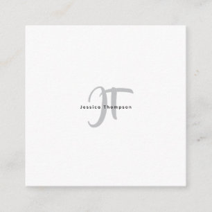 Modern Elegant Enkel Professionell Monogram Tilläggskort