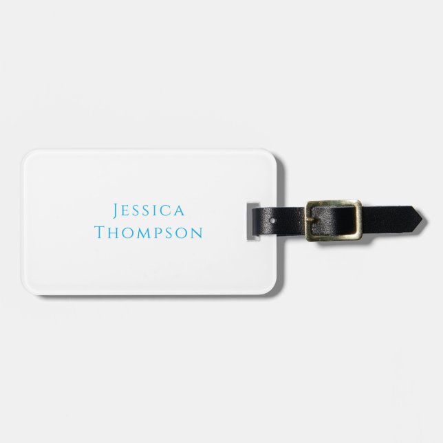 Modern Elegant Enkel Professionell Namn Bagagebricka (Horisontell Framsida)