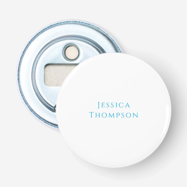 Modern Elegant Enkel Professionell Namn Flasköppnare (Framsidan)