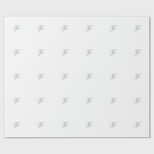 Modern Elegant Enkel Professionell Namnmonogram Presentpapper