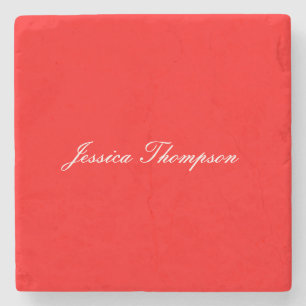 Modern Elegant - enkel Professionell röd Stenunderlägg