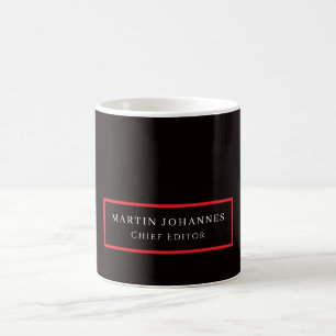 Modern Elegant Enkel Svart Minimalistisk Kaffemugg