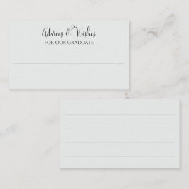 Modern elegant enkel svart typsnitts examen tilläggskort