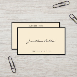 Modern Elegant Enkel Typografi Skrift Luxuös Visitkort