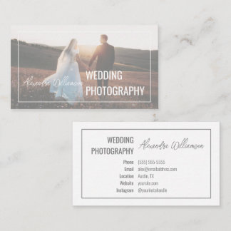 Modern Elegant - enkelt foto-Bröllop-fotograf Visitkort