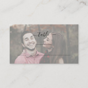 Modern Elegant - enkelt foto-Bröllop-platta Placeringskort