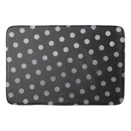 Modern Elegant Enkelt kol Silver Polka dots Badrumsmatta
