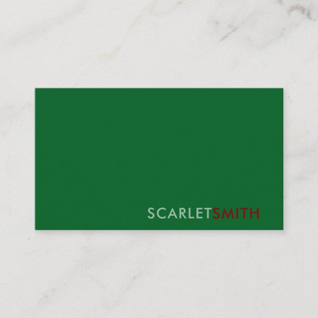 Modern elegant enkelt minimalistiskt affärskort visitkort (Framsida)