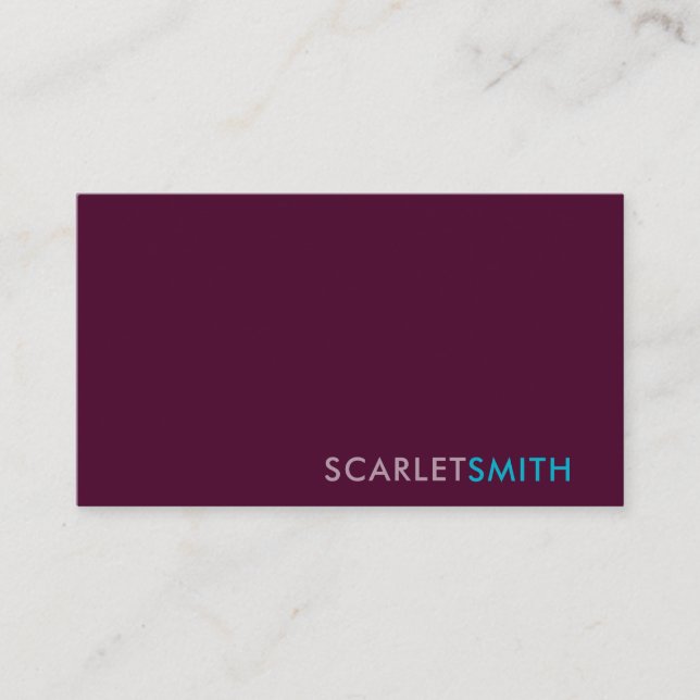 Modern elegant enkelt minimalistiskt affärskort visitkort (Framsida)