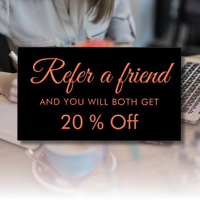 Modern Elegant - enkelt referenskort för svart kor Visitkort (Skapare uppladdad)