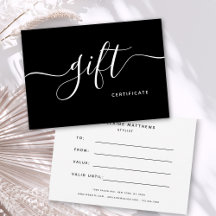 Modern Elegant - enkelt Svart Beauty-Salon-present