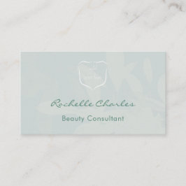 Modern Elegant Eucalyptus Add Logo QR Code Beauty Visitkort