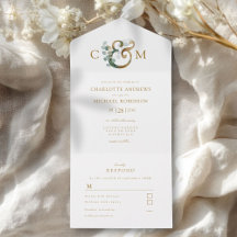 Modern Elegant Eucalyptus Ampersand Bröllop