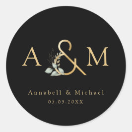 Modern, elegant eucalyptus-ampir  runt klistermärke