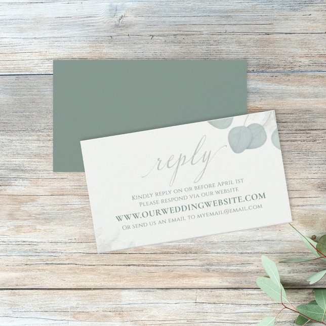 Modern Elegant Eucalyptus Greenery Rustic OSA Visitkort (Skapare uppladdad)