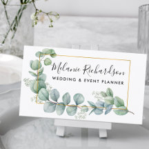 Modern Elegant Eucalyptus Lövs Guld Framed