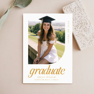 Modern Elegant Examen Utexaminerad Student Arch Fo Meddelande
