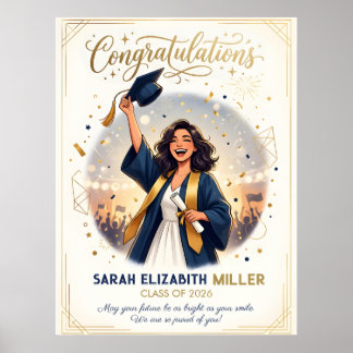 Modern Elegant Examenkortsmall 2026 Poster