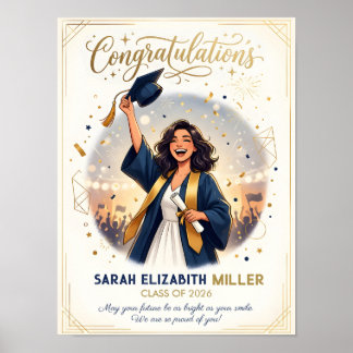 Modern Elegant Examenkortsmall 2026 Poster