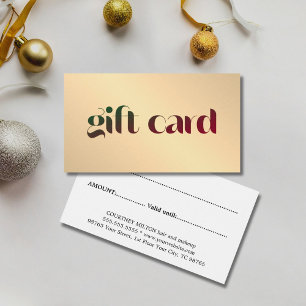 Modern Elegant Falskt Guld Djärv Salong  Visitkort