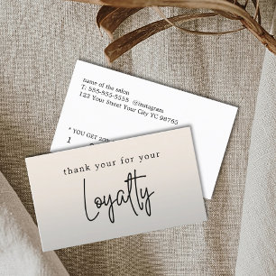 Modern Elegant Falskt Metall Djärn Salong Butik Lojalitetskort