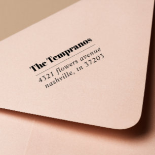 Modern Elegant-familjen namn serif bröllop Självfärgande Stämpel