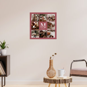 Modern Elegant Family Photo Collage Keepsaké Poster