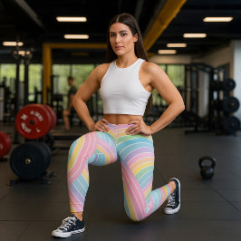 Modern Elegant, färggrafik Snyggt Regbow Leggings
