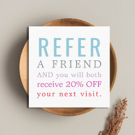 Modern Elegant Färgrik Skönhetssalong Referralkort Rabattkort