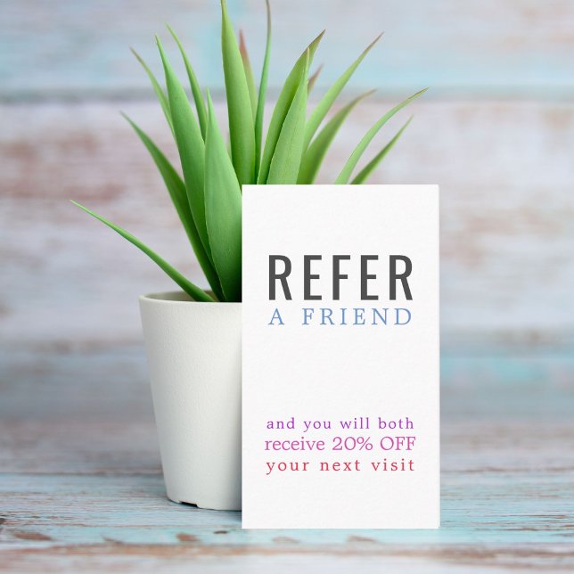 Modern Elegant, färgstark, fetstik, salon Rabattkort (Skapare uppladdad)