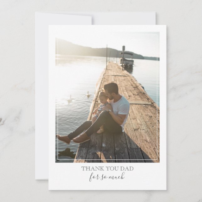 Modern Elegant Fars dag-kort Julkort (Framsida)