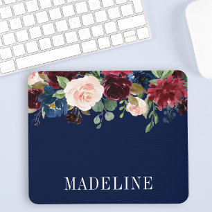 Modern Elegant Fashionable Watercolor Blommigt Musmatta