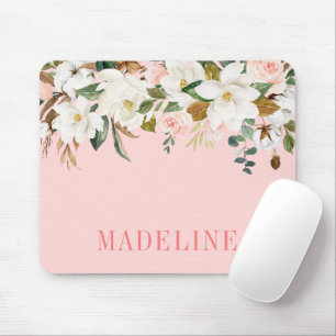 Modern Elegant Fashionable Watercolor Magnolias Musmatta