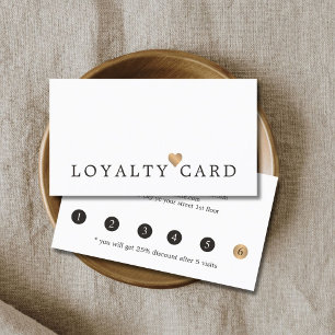 Modern Elegant Faux Guld Heart Beauty Loyalty Lojalitetskort