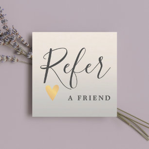 Modern Elegant Faux Guld Heart Beauty Rabattkort