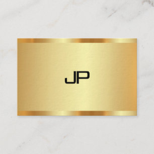 Modern Elegant Faux Guld Monogram-Professionell Visitkort