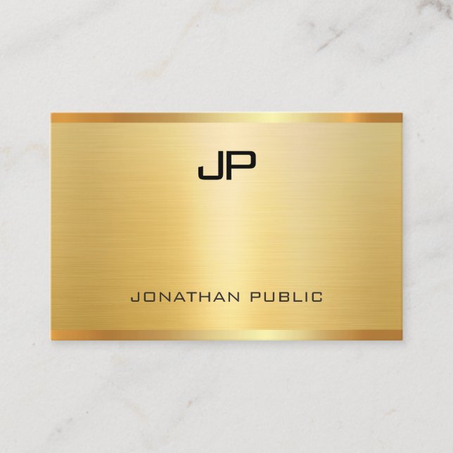 Modern Elegant Faux Guld Professionell-mall Visitkort (Framsida)
